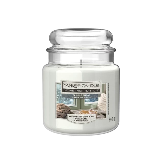 Yankee Candle Duftkerze Mittleres Glas Falling Snow 340 g weiß
