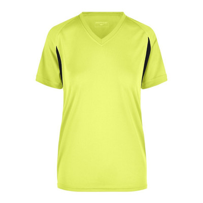 Damen Laufshirt Topcool® JN316, leucht-gelb/schwarz, Größe XXL