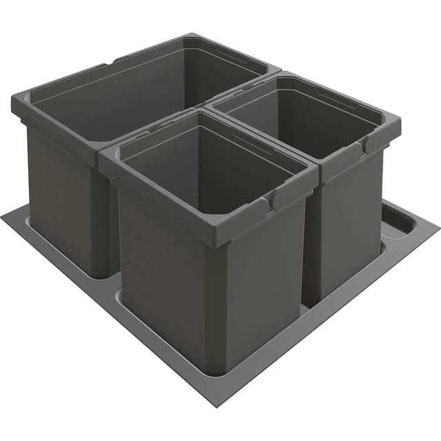 Vauth-sagel Vs Envi Free Plus Abfalltrennsystem 1 X 13 L + 2 X 6 L Lava – Korpusbreite 600 Mm, Höhe 216 Mm, Mülltrennsystem Für Schubkästen