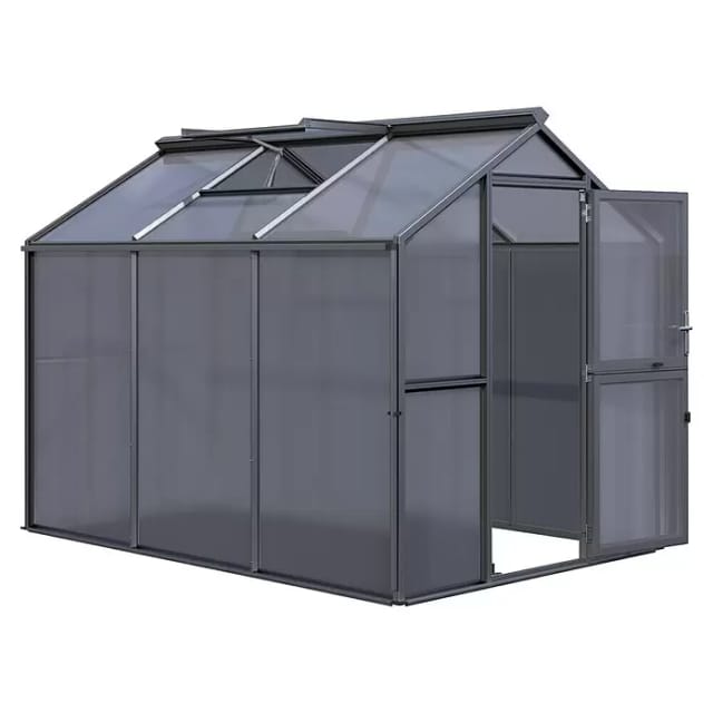 Kgt Gewächshaus "galant Iii", Anthrazit-grau, 6,7 M², 10 Mm Hkp