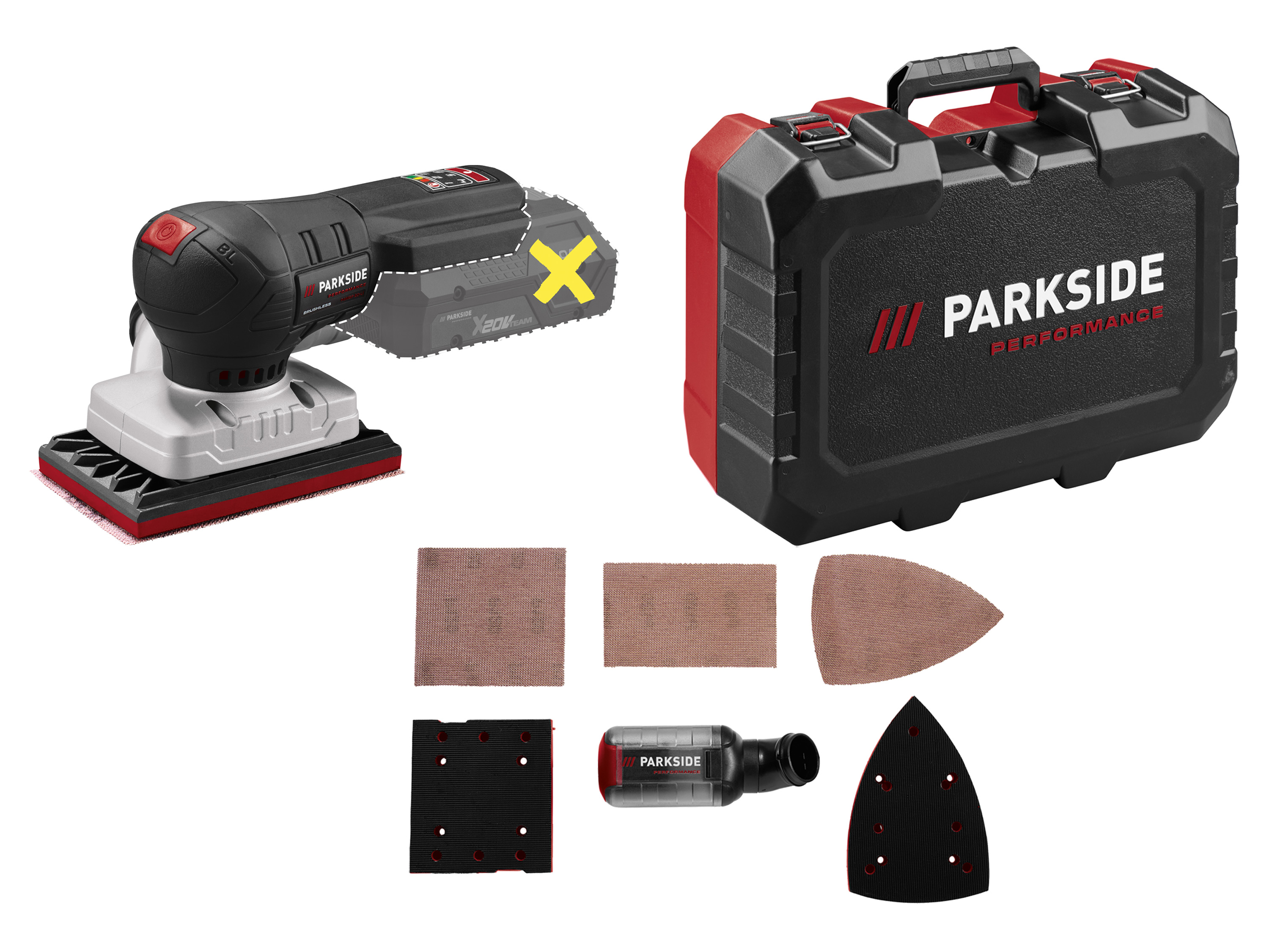 PARKSIDE PERFORMANCE® PAESP 20-Li A2 (ohne Akku und Ladegerät) (Schwingschleifer) Bild 2