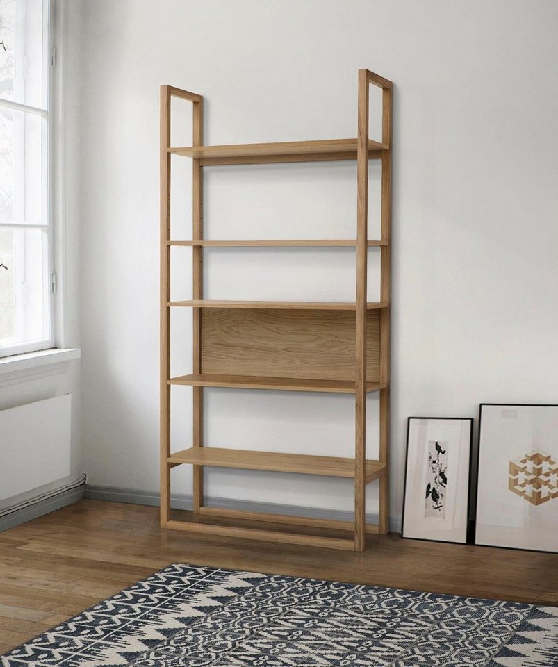 Woodman Bücherregal New Est, Regal, Standregal, im skandinavischen Design, Gestell aus massiver Eiche, FSC® Bild 3