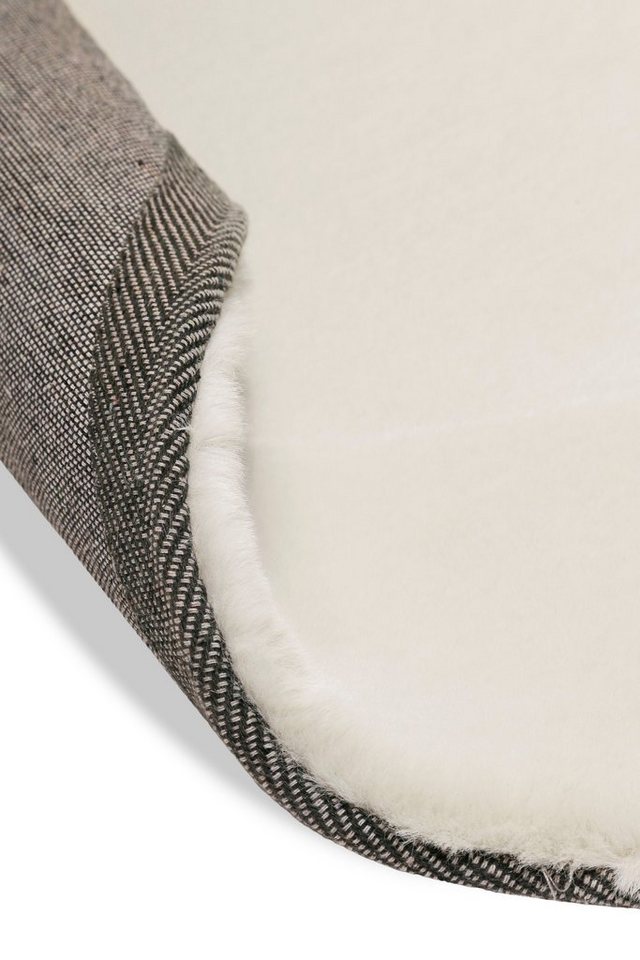 Wecon home Basics Hochflor-Teppich Anna, rund, Höhe: 25 mm, Wohnzimmer, Schlafzimmer, Felloptik, sehr weich und flauschig, Uni
