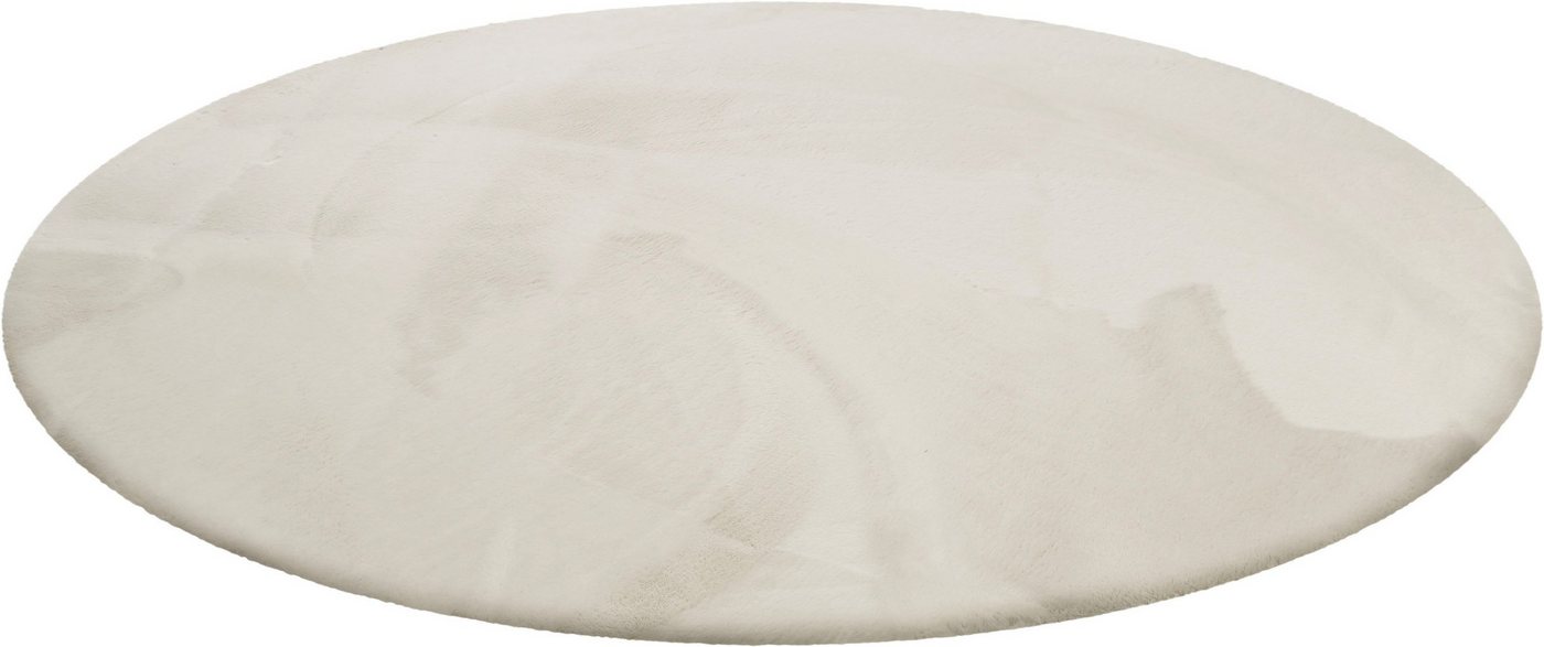 Wecon home Basics Hochflor-Teppich Anna, rund, Höhe: 25 mm, Wohnzimmer, Schlafzimmer, Felloptik, sehr weich und flauschig, Uni Bild 3