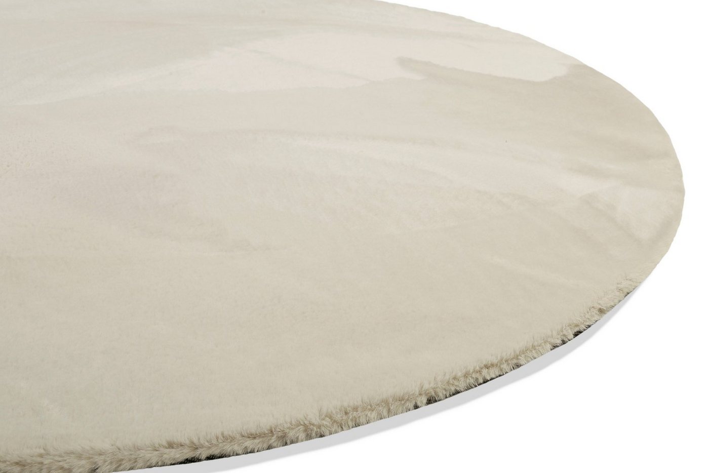 Wecon home Basics Hochflor-Teppich Anna, rund, Höhe: 25 mm, Wohnzimmer, Schlafzimmer, Felloptik, sehr weich und flauschig, Uni Bild 4