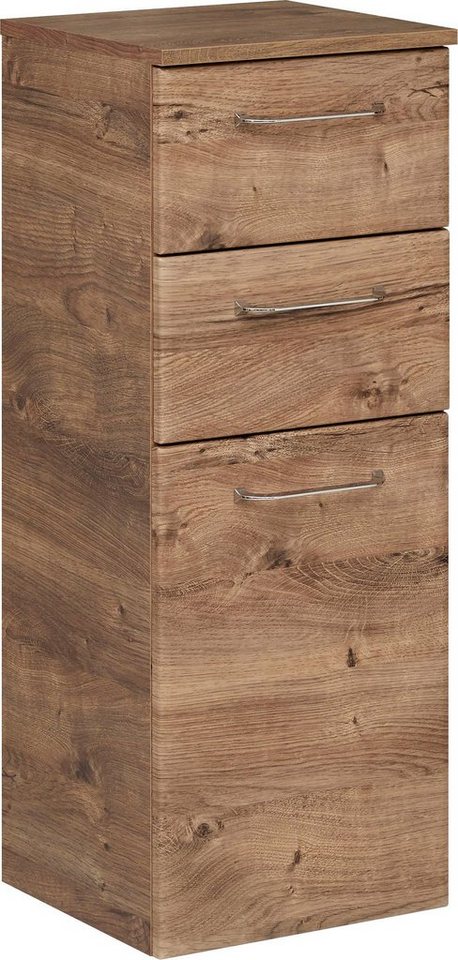 Saphir Unterschrank Quickset Badschrank mit 1 Tür und 2 Schubladen, 35 cm breit Badezimmer-Unterschrank inkl. Türdämpfer, Griffe in Chrom Glanz Bild 4