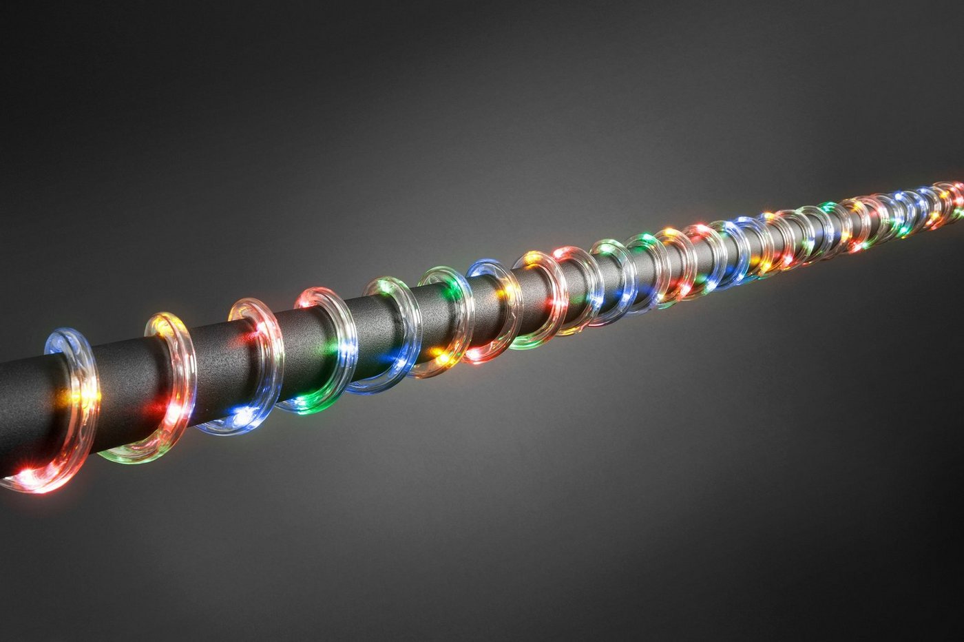 KONSTSMIDE LED-Lichterschlauch Ganzjahr aussen, 96-flammig, 6 m, mit Lichtsensor und 6h und 9h Timer, 96 bunte Dioden Bild 3
