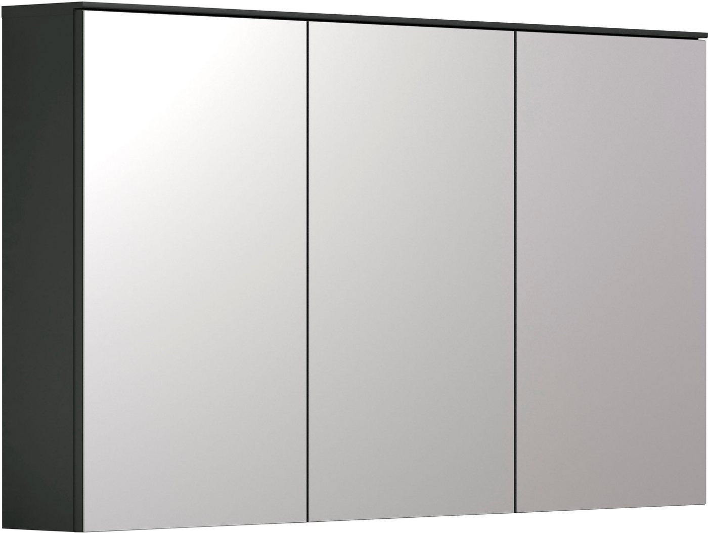 welltime Spiegelschrank Premont (1-St) Breiter Badspiegel mit 3 Spiegeltüren und 9 Fächern - Soft-Close