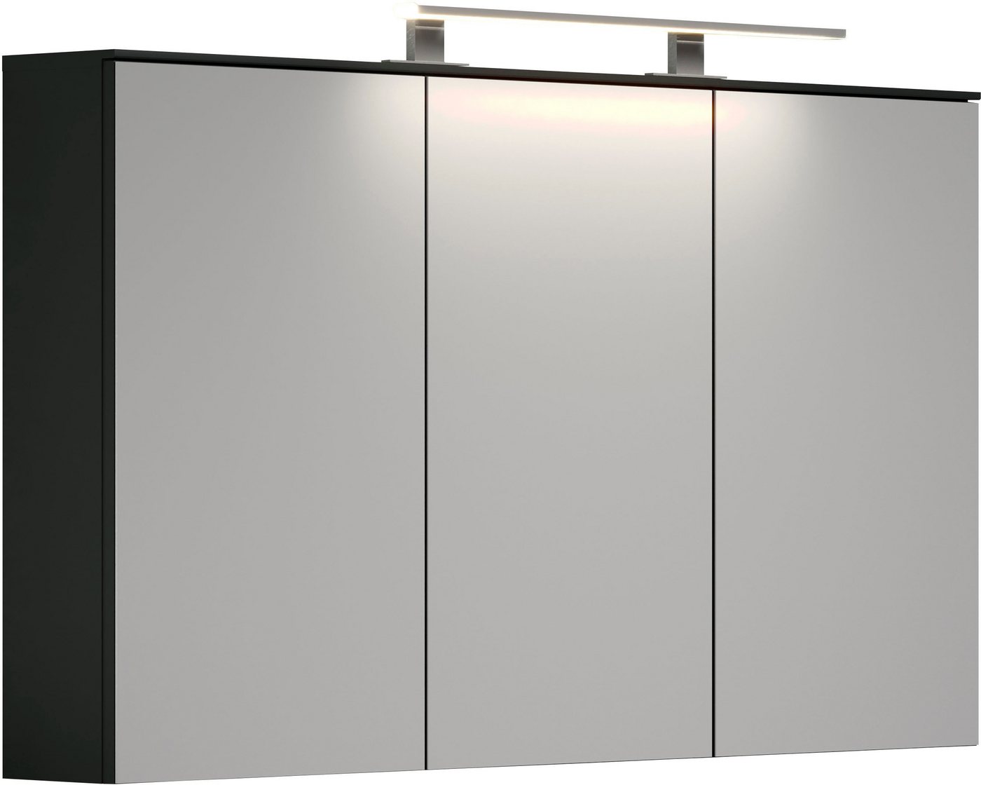 welltime Spiegelschrank Premont (1-St) Breiter Badspiegel mit 3 Spiegeltüren und 9 Fächern - Soft-Close Bild 2