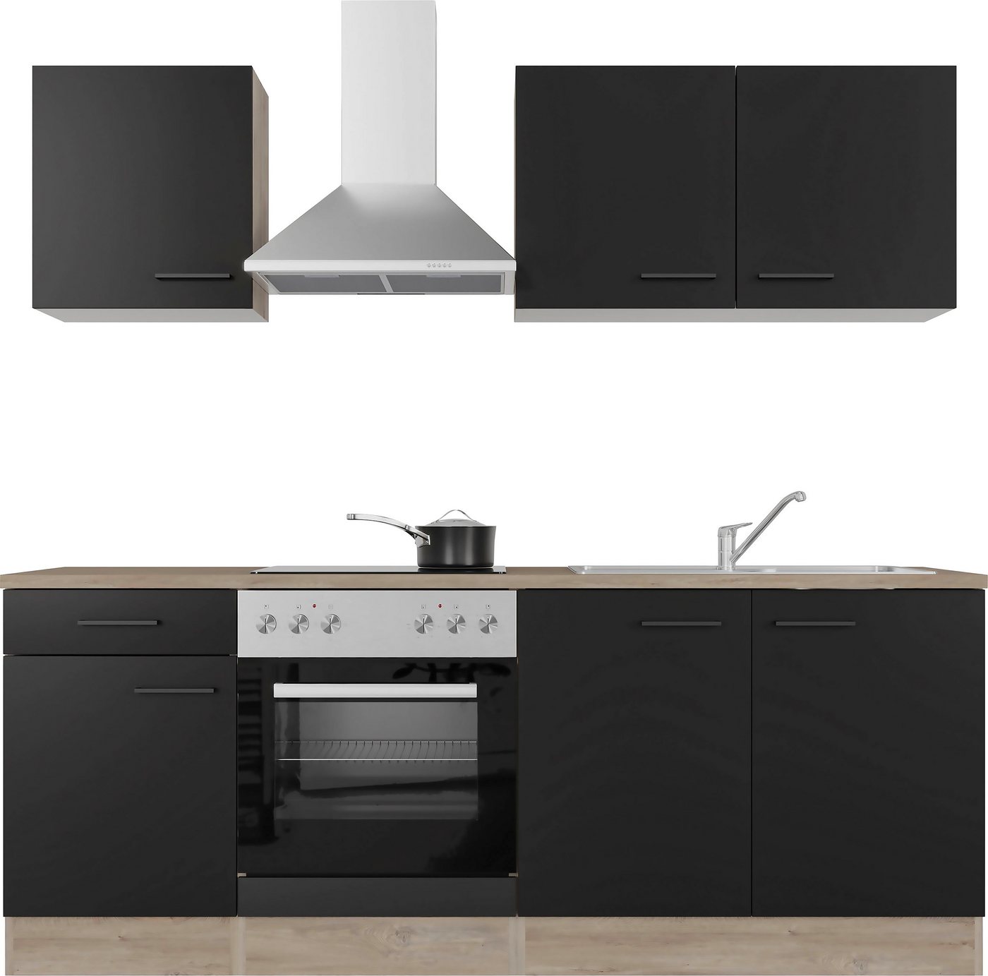 Flex-Well Küche Capri, mit und ohne E-Geräten erhältlich, Gesamtbreite 210 cm Bild 3