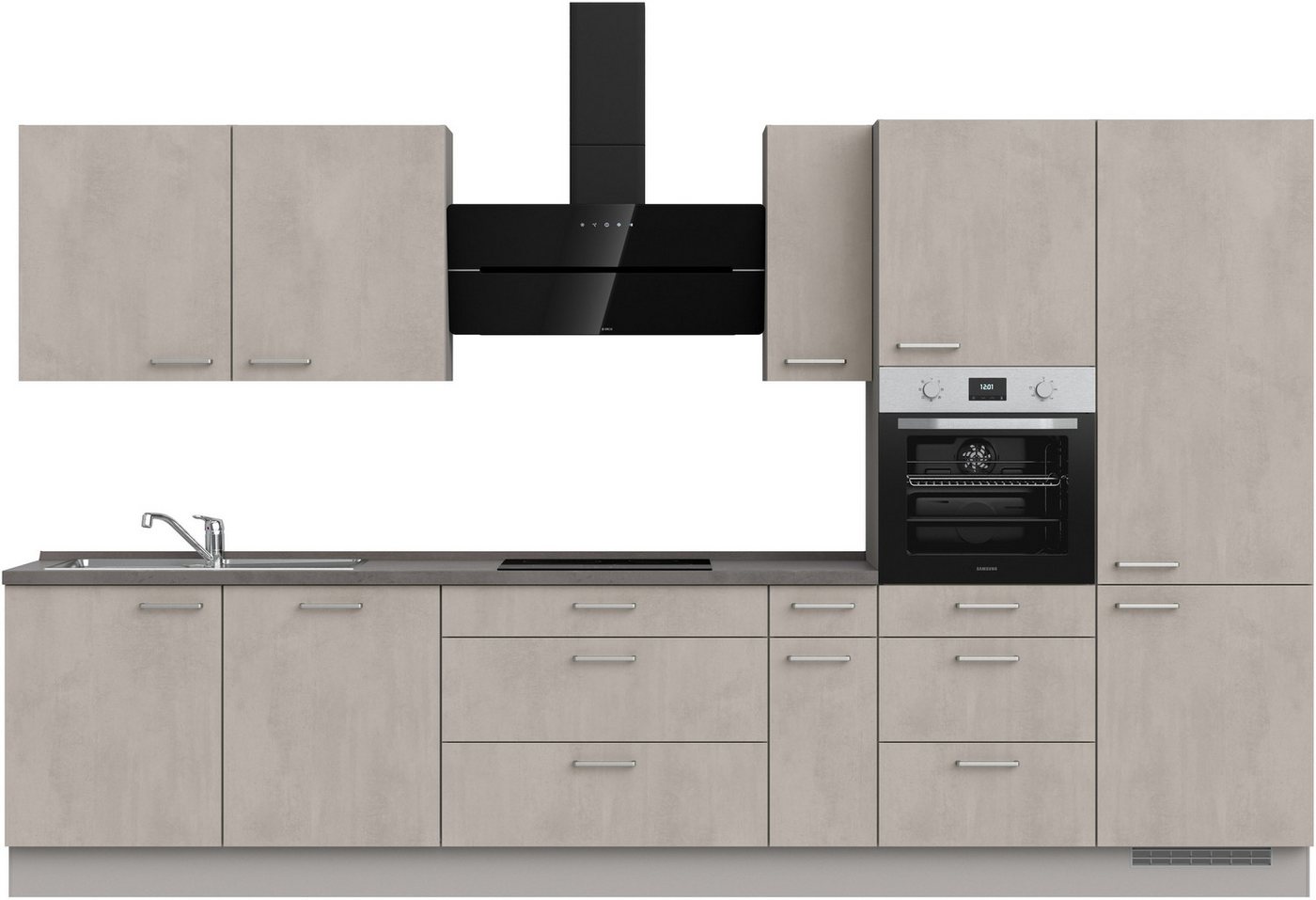 nobilia® Küchenzeile "Riva II", NEU: individuell anpassbar mit gratis Profi-Beratung, vormontiert, Breite 360 cm, Ausrichtung wählbar, wahlw. mit E-Geräten Bild 3