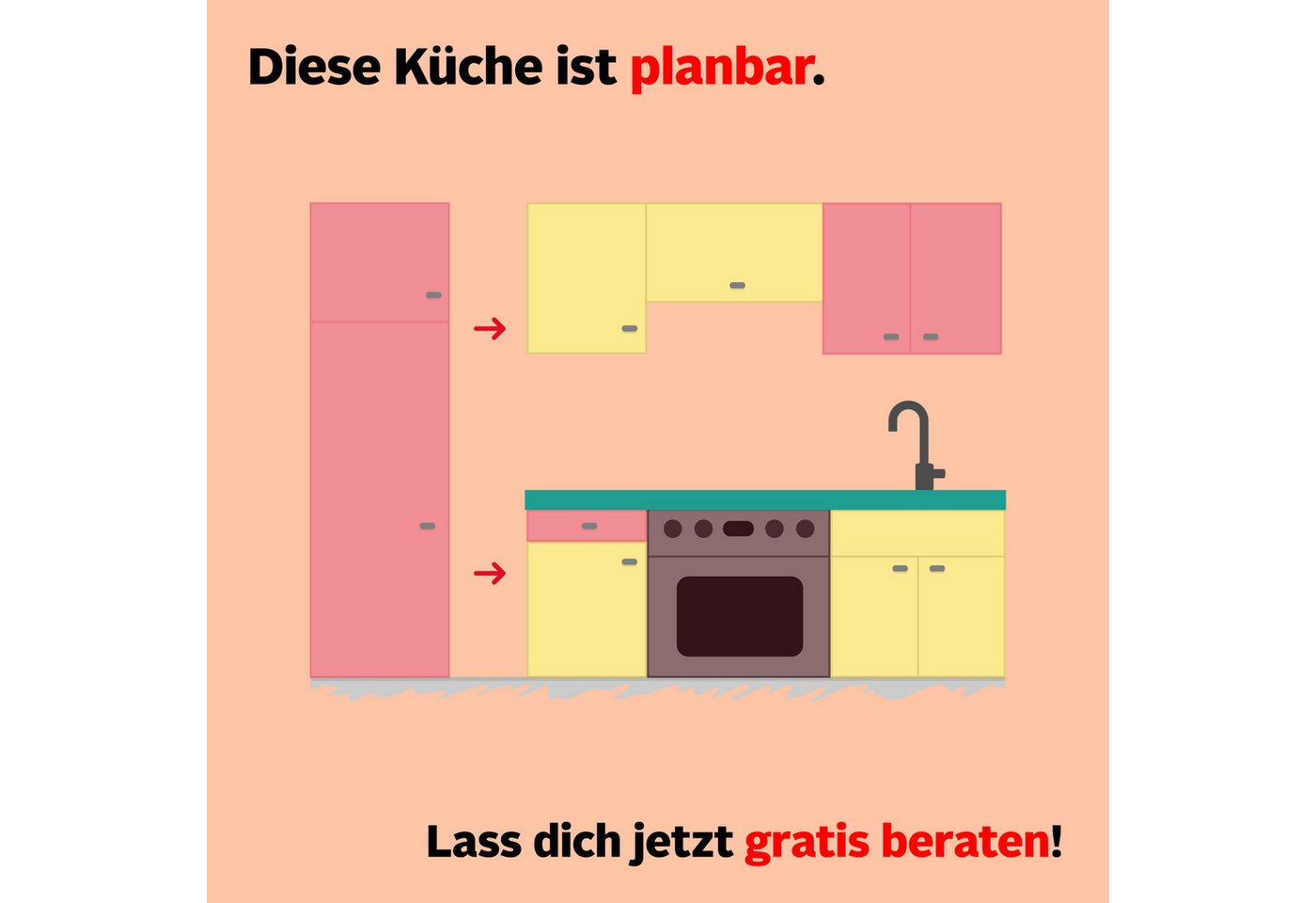 nobilia® Küchenzeile "Riva II", NEU: individuell anpassbar mit gratis Profi-Beratung, vormontiert, Breite 360 cm, Ausrichtung wählbar, wahlw. mit E-Geräten Bild 4