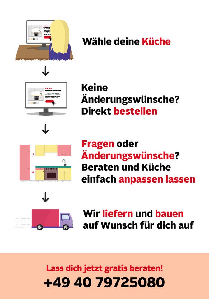 nobilia® Küchenzeile "Riva II", NEU: individuell anpassbar mit gratis Profi-Beratung, vormontiert, Breite 360 cm, Ausrichtung wählbar, wahlw. mit E-Geräten Bild 5