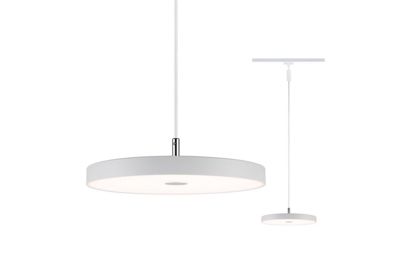 Paulmann Schienensystem-Leuchten URail Pendel Hildor 850lm 15W 3000K 230V Chrom matt, LED fest integriert, Warmweiß, 3-Step-Dimmbar Bild 2