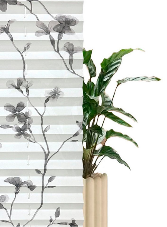 OTTO home Plissee MINNA, ohne Bohren, Klemmfix, Floraler Print, Lichtschutz, ohne Bohren, verspannt, Klemmfix, Fixmaß mit Floralem Print, für Fenster & Tür - sehr beliebt!
