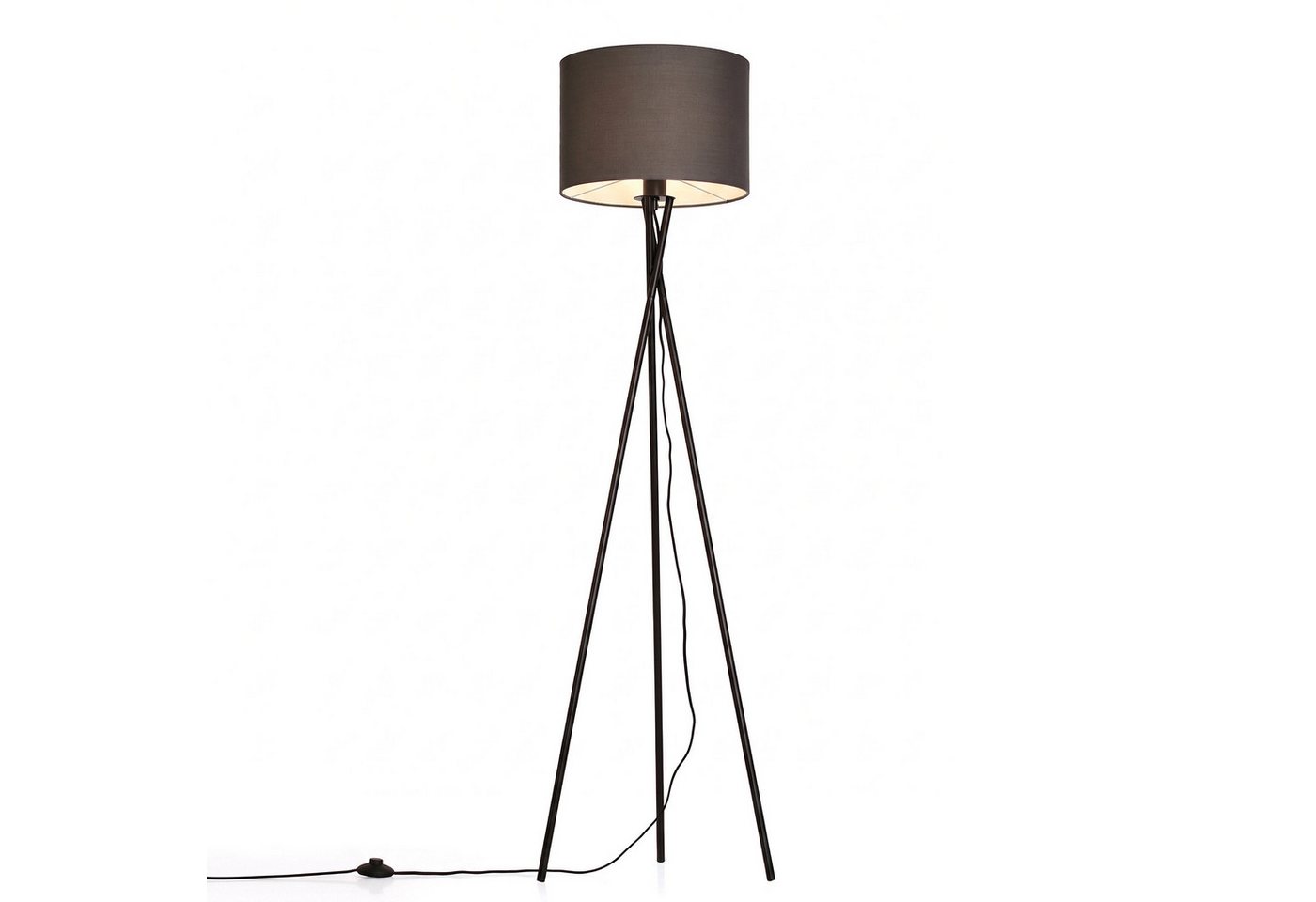 OTTO home Stehlampe Avveline - Textilschirm Stehleuchte, ohne Leuchtmittel, standfestes Stativ, H: 153 cm, Stoffschirm Ø 36 x 25 cm, Fassung E27