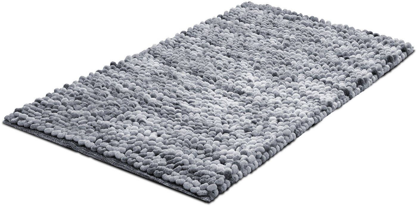 Linea Due Badematte Punto, Höhe 20 mm, rutschhemmend beschichtet, fußbodenheizungsgeeignet, Baumwolle, Polyester, rechteckig