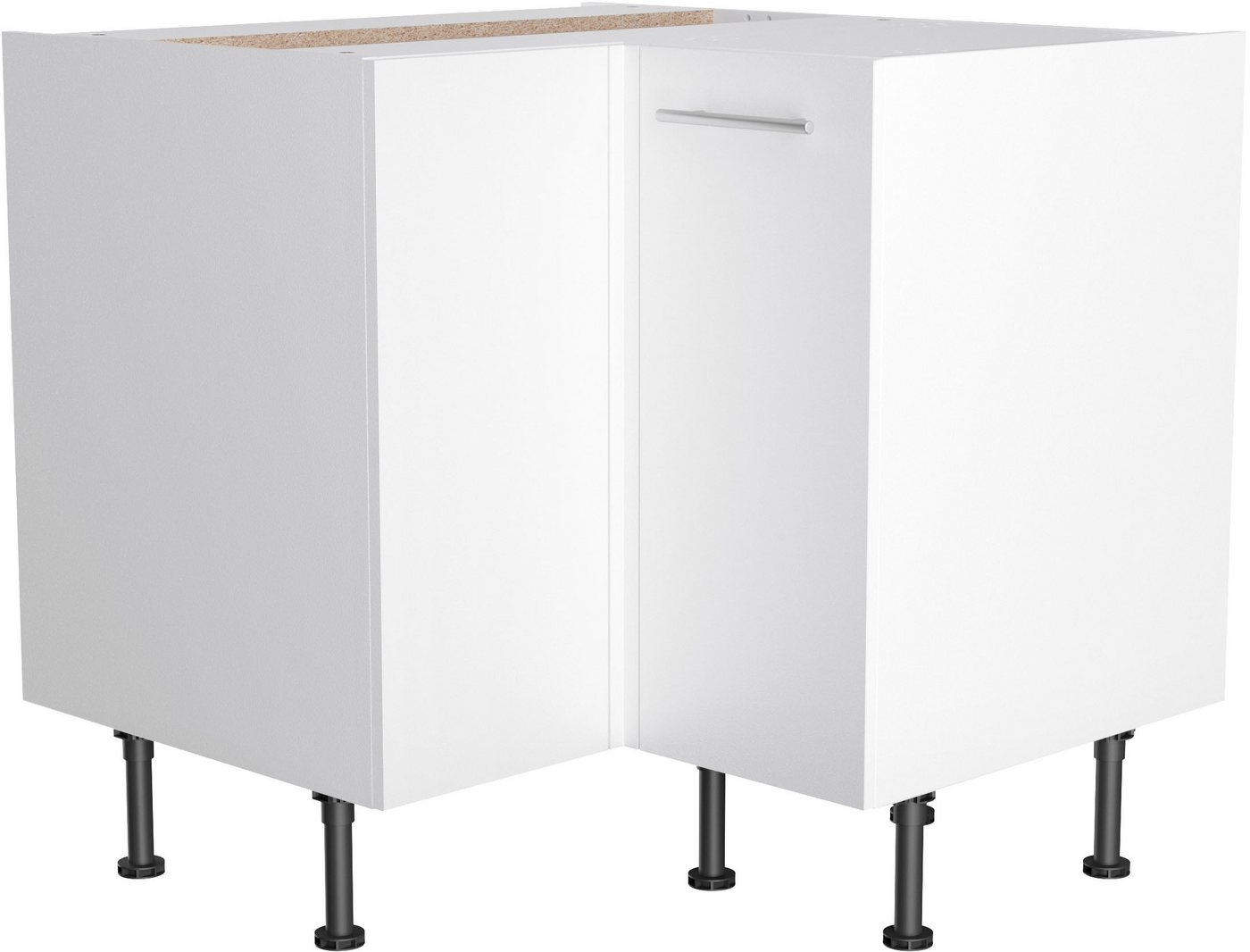 KOCHSTATION Eckunterschrank KS-Bern2 Breite 90 x 90 cm, 1 Tür, 1 Einlegeboden Bild 5