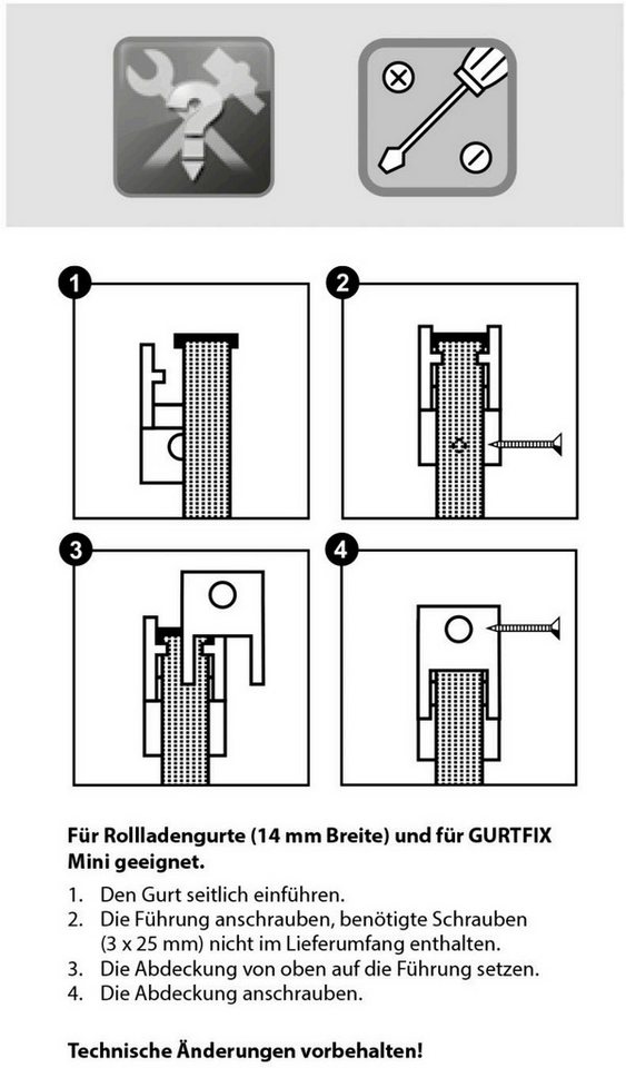 SCHELLENBERG Rollladen-Gurtführung Duo für das Rollladensystem Mini, für max. 1,4 cm Gurtbreite, Set, 10-St., inkl. Zugluftdichtung und Gurtleitrolle Bild 4