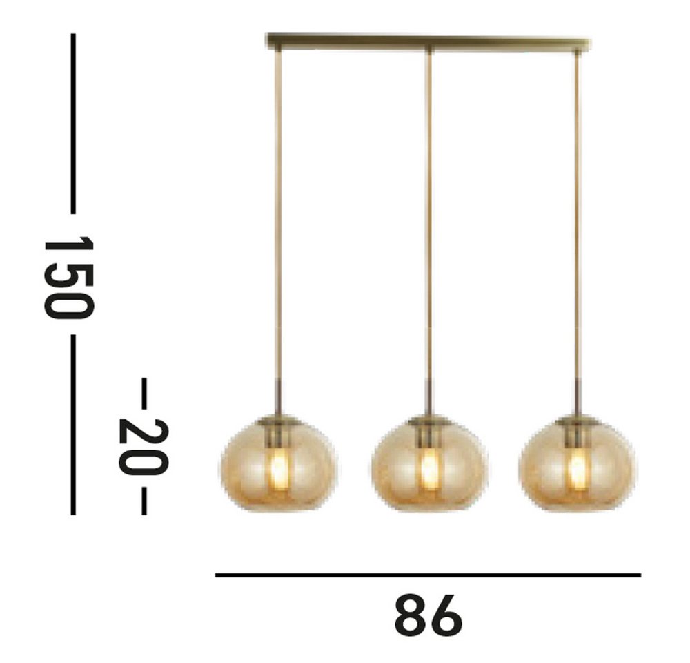 Searchlight Hängeleuchte Balls 3Lt Bar Pendant, Leuchtmittel wechselbar Bild 3