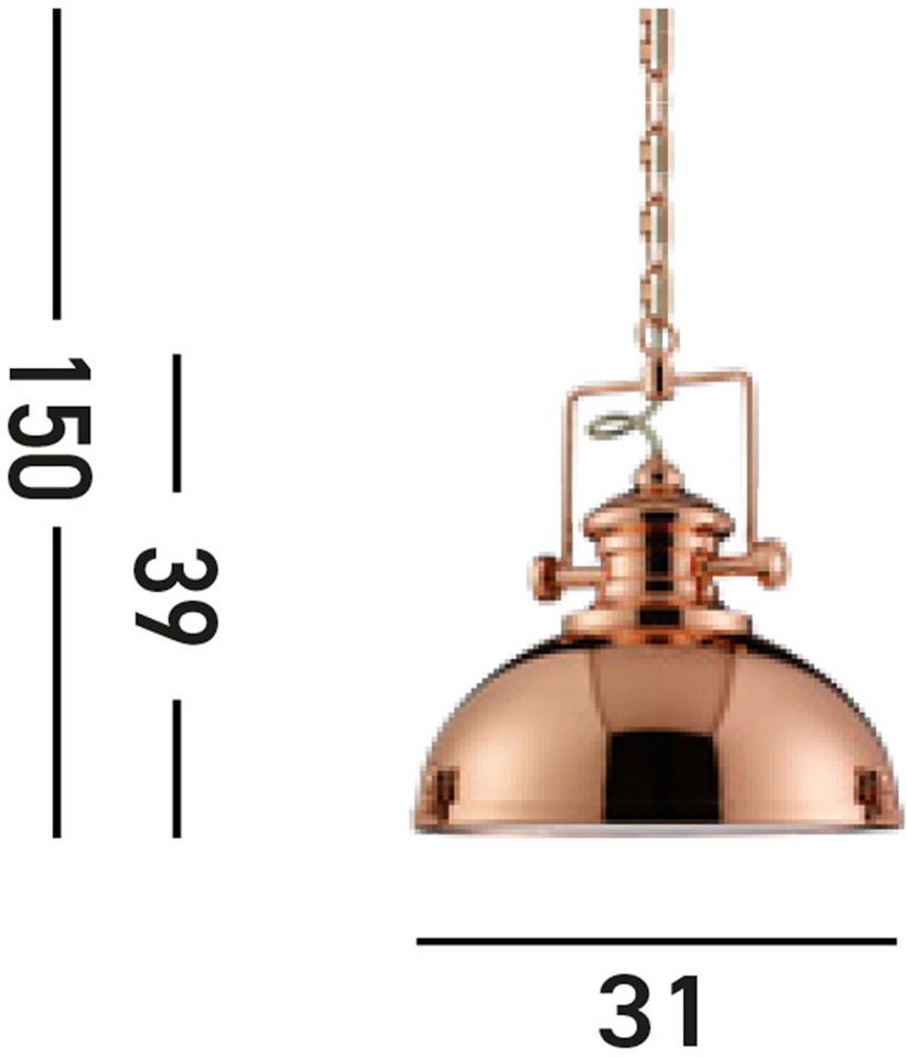 Searchlight Hängeleuchte Louisiana Pendant, Leuchtmittel wechselbar Bild 3