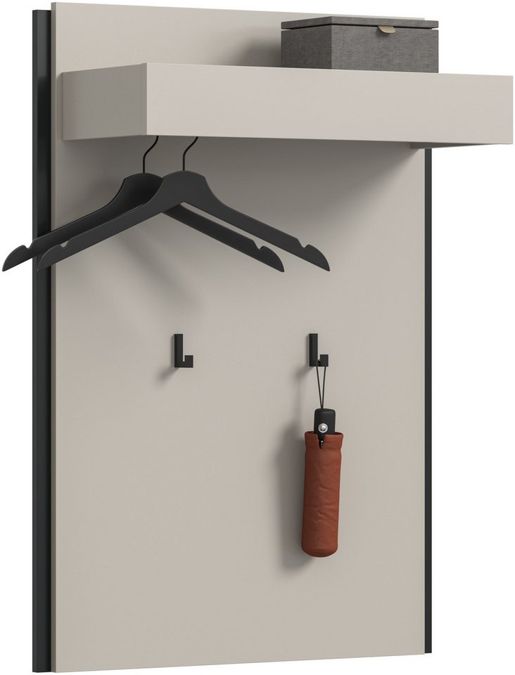 Home affaire Garderobenpaneel RAK, Breite 75 cm, 2 Garderobenhaken, 1 Kleiderstange, 1 Ablageboden, Flurgarderobe, Paneel, Wandgarderobe, Wandpaneel, Garderobe Bild 5
