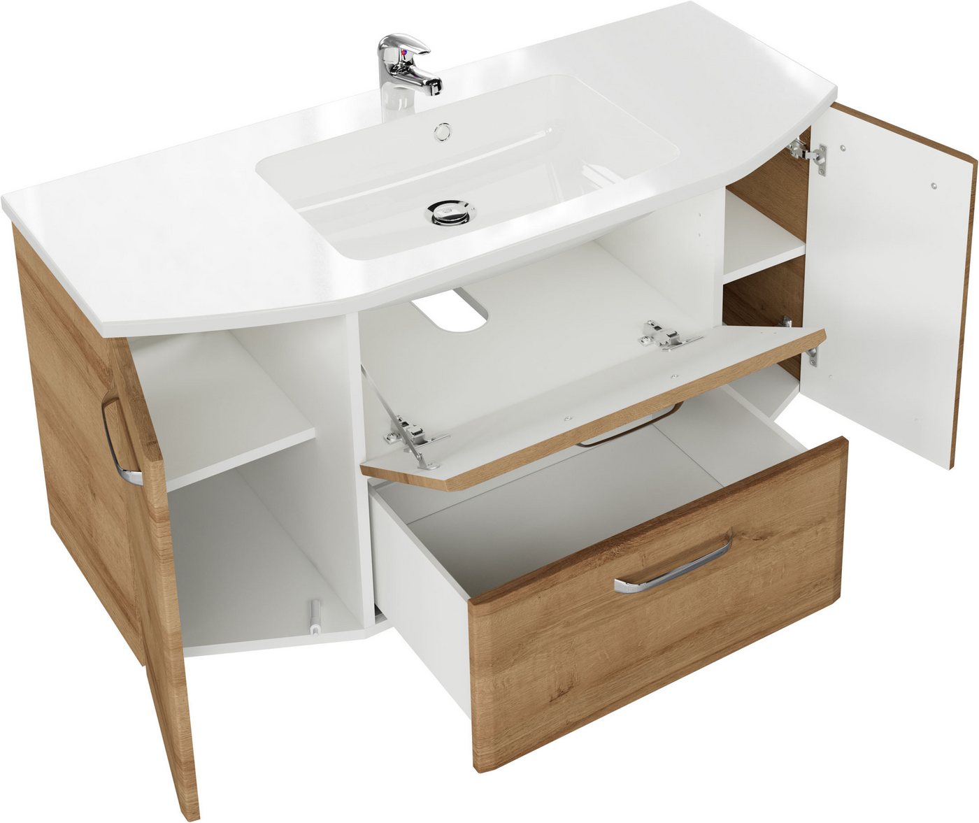Saphir Waschtisch Quicket 318, mit Mineralmarmorbecken, 112cm breit (2-St) Bild 4