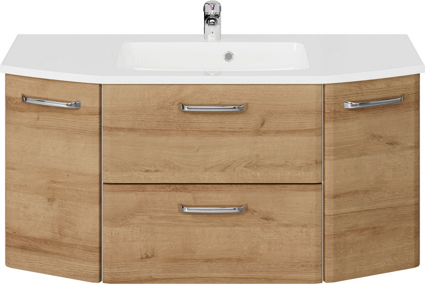 Saphir Waschtisch Quicket 318, mit Mineralmarmorbecken, 112cm breit (2-St) Bild 5