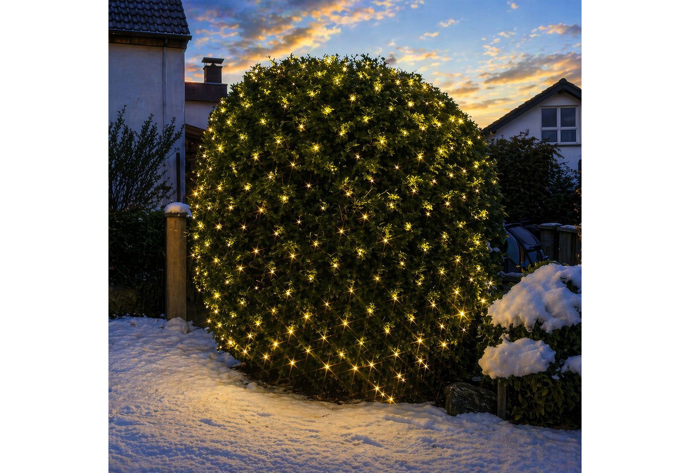 OTTO home LED-Lichternetz in 2/3/3,2 u. 4 m, warmweiß, mit Timerfunktion, Outdoor Indoor, Garten, Dunkelgrüne Kabelfarbe, IP44, innen, außen Bild 4
