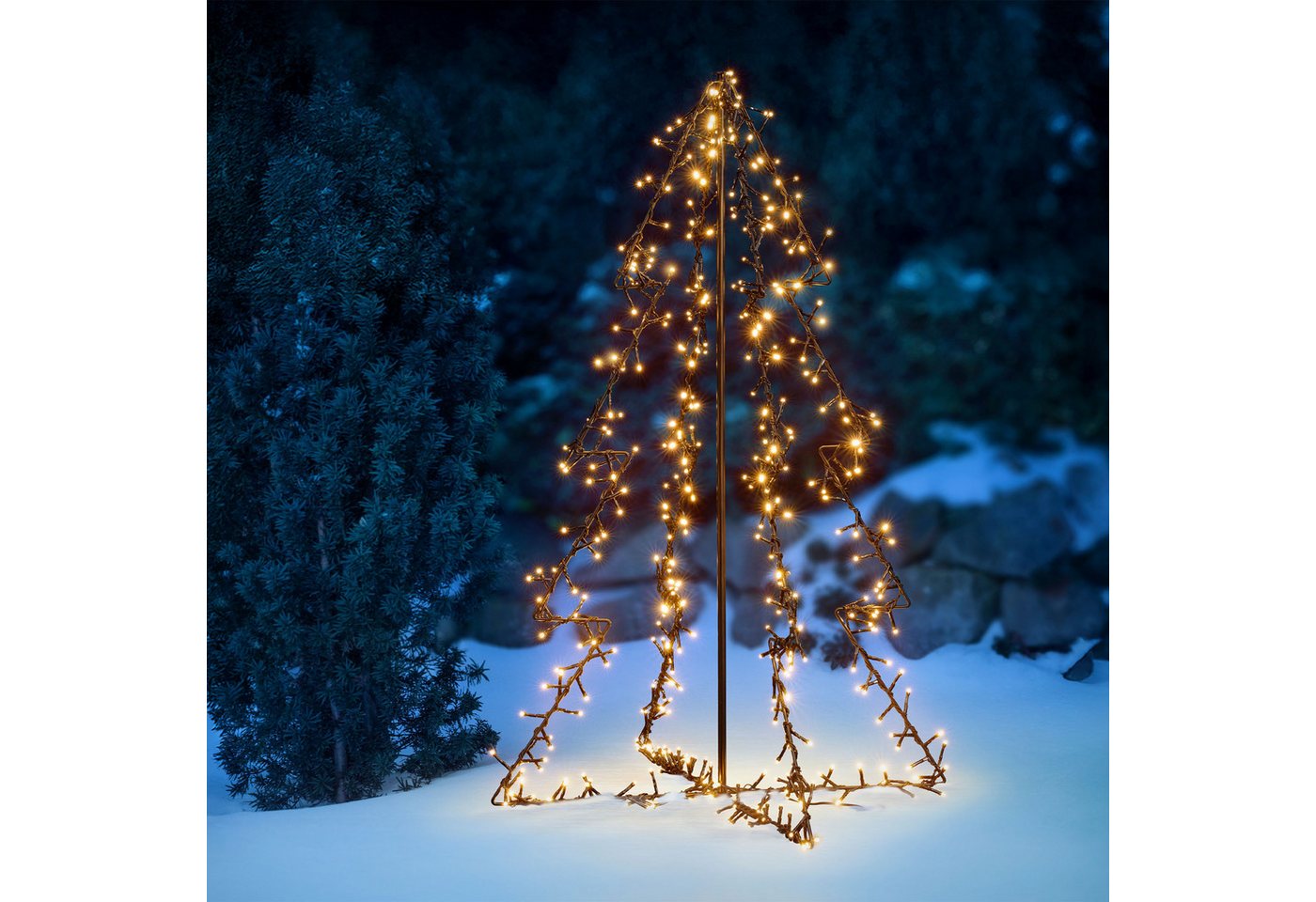 OTTO home LED Baum LED-Outdoor Tannenbaum CALLANA, Timerfunktion, LED fest integriert, Warmweiß, Timer, IP44, Metallrahmen, 5 m Zuleitung Bild 3