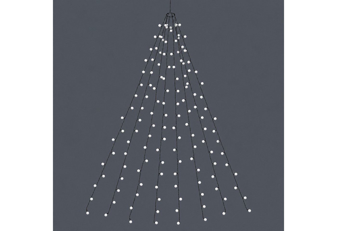 OTTO home LED-Baummantel 1,3/ 1,7/ 2,1/ 2,6 u. 3,3 m Länge, Kugel LEDs, Timer, Indoor, Outdoor, warmweiß, IP44, 5 m Zuleitung, innen, außen, Garten, Balkon, Terrasse Bild 4