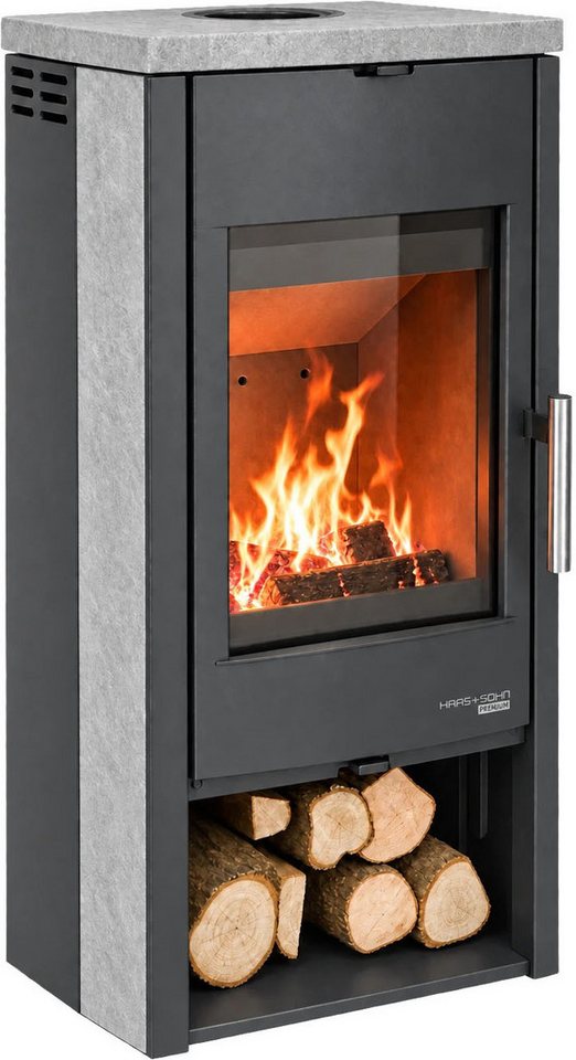 Haas + Sohn Kaminofen Portree, NEU & Exklusiv, Lieferung bis ins Wohnzimmer, 6 kW, Zeitbrand, dein Premium Haas+Sohn für stilsichere Eleganz mit Panorama Scheibe