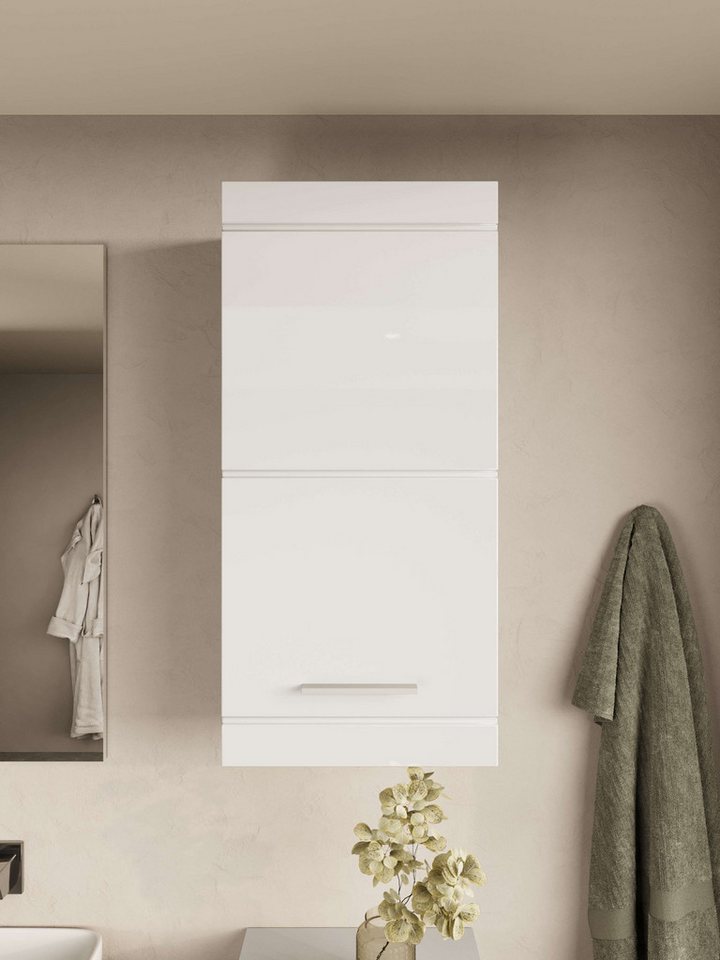 OTTO home Hängeschrank Föhr, Badschrank, Badezimmerschrank, Badmöbel Breite 36,4 cm, 1 Tür, minimalistisch, zeitlos, hochglänzend Bild 2