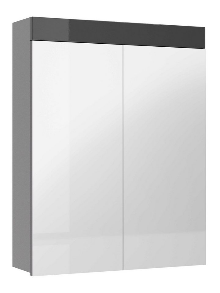 OTTO home Spiegelschrank Föhr minimalistisch, zeitlos, Spiegelfronten, 2 Einlegeböden
