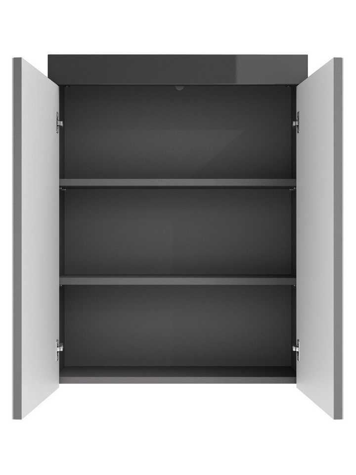 OTTO home Spiegelschrank Föhr minimalistisch, zeitlos, Spiegelfronten, 2 Einlegeböden Bild 4