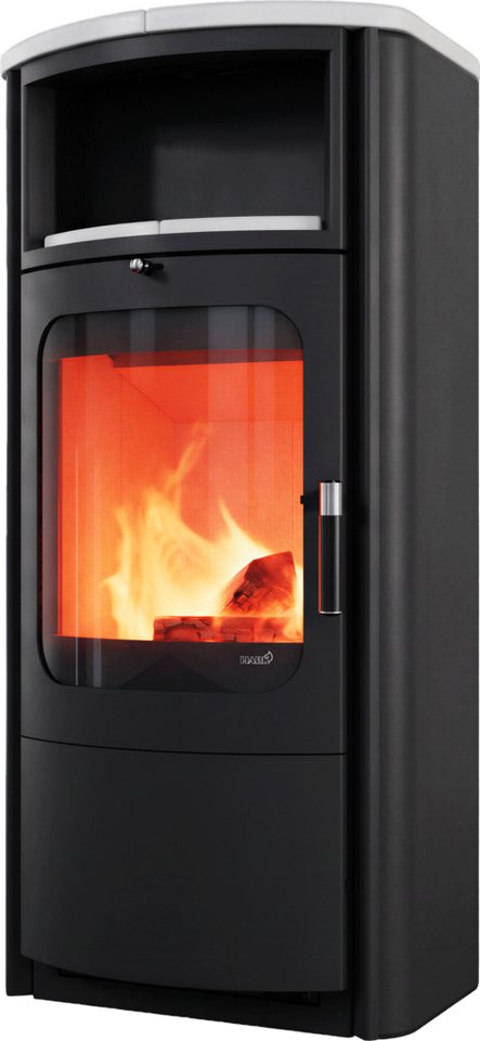 HARK Kaminofen "Opera Weiß-Matt", Exklusiv, Lieferung bis ins Wohnzimmer, 7 kW, Dauerbrand, Metallseiten, Top & Teefach Kacheln matt-weiß, Dauerbrand geprüft Bild 3