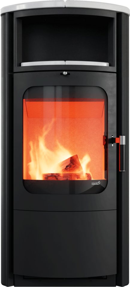 HARK Kaminofen "Opera Weiß-Matt", Exklusiv, Lieferung bis ins Wohnzimmer, 7 kW, Dauerbrand, Metallseiten, Top & Teefach Kacheln matt-weiß, Dauerbrand geprüft Bild 5