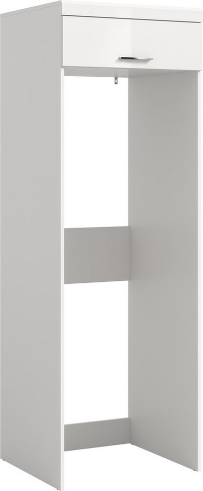 welltime Waschmaschinenumbauschrank SIENA, Breite 66 cm, für Waschmaschine & Trockner, 1 Klappe, MDF-Front (TOPSELLER!, passend für alle gängigen Waschmaschinen/Wäschetrockner) Überbauschrank, Umbauschrank, Badschrank, Hauswirtschaftsschrank Bild 5