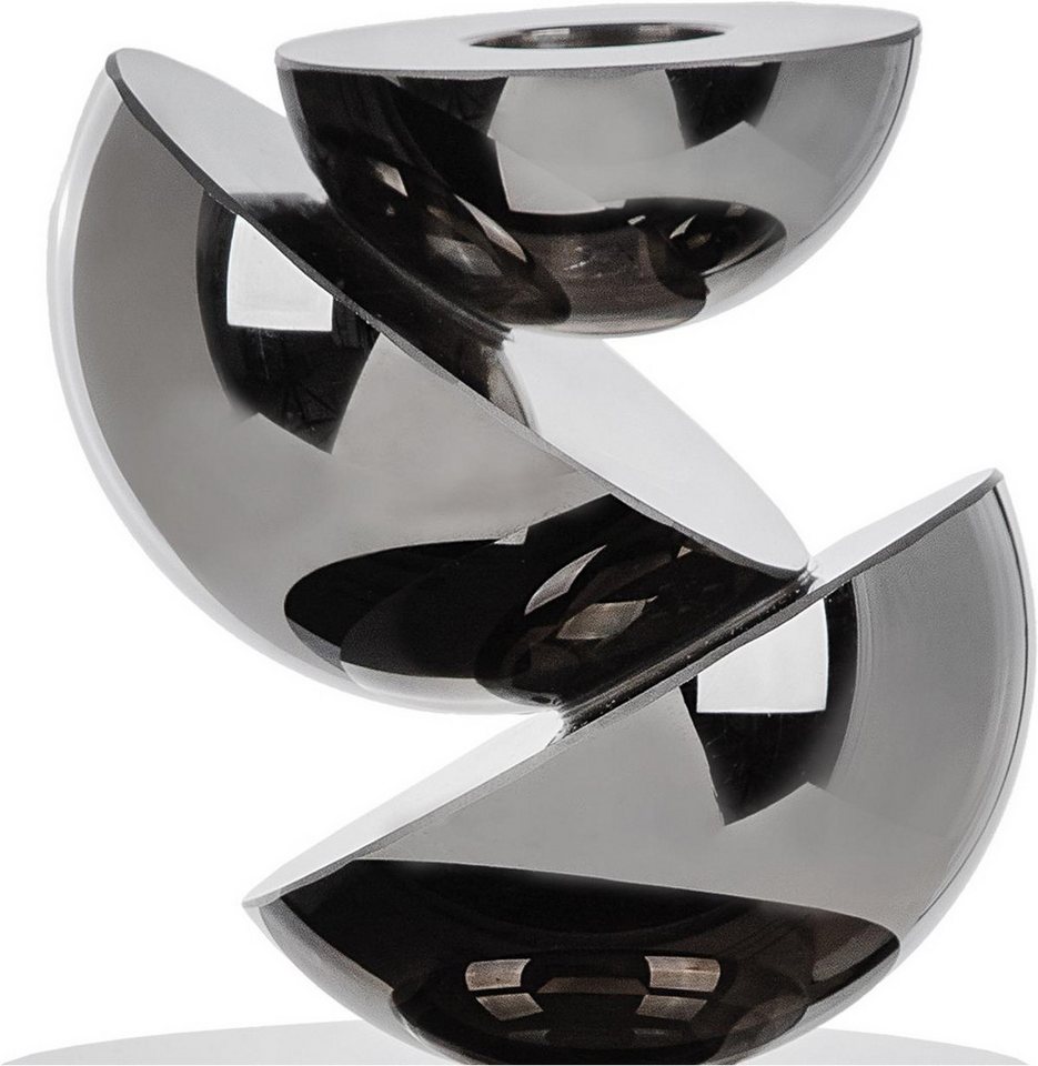 GILDE Kerzenleuchter Glass Art, Kerzenleuchter, "Hakura", Glas, schwarz (1 St), Kerzenleuchter Hakura Tischdeko modern Dekoleuchter Bild 3