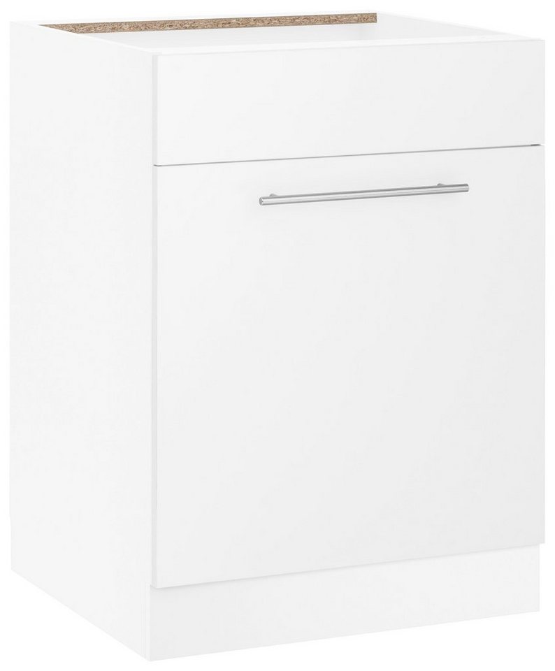 wiho Küchen Spülenschrank Flexi2, Breite: 60 cm, Soft-Close bei der Tür oben feste Blende