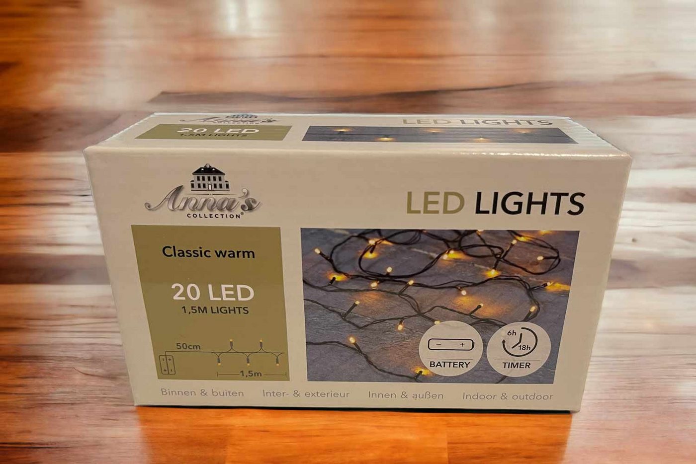 Coen Bakker Deco BV LED-Lichterkette Led Lights, Batterie außen 20 LED Classic warm 1,4m Timer Bild 5