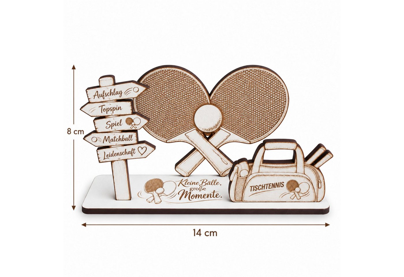Dekolando Geschenkkarte Tischtennis Geldgeschenk Geschenk für Tischtennisspieler 14x8cm Bild 3