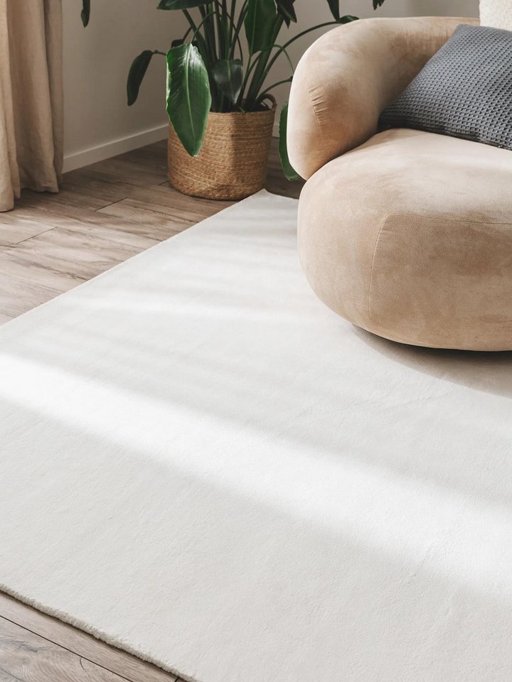 benuta Teppich Nela, rechteckig, Höhe: 6 mm, Viskoseteppich,Teppich Wohnzimmer, Schlafzimmer, Esszimmer, Flur, Cozy Bild 3