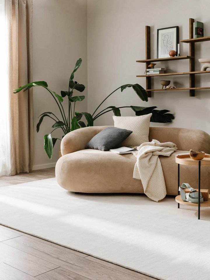benuta Teppich Nela, rechteckig, Höhe: 6 mm, Viskoseteppich,Teppich Wohnzimmer, Schlafzimmer, Esszimmer, Flur, Cozy Bild 5