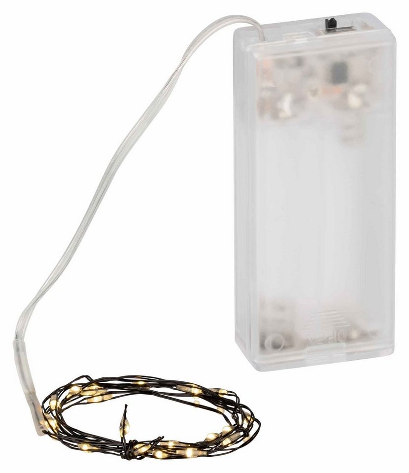 Coen Bakker Deco BV LED-Lichterkette LED Wire, Draht schwarz 0,95m 20 LED warmweiß Timer Bild 2