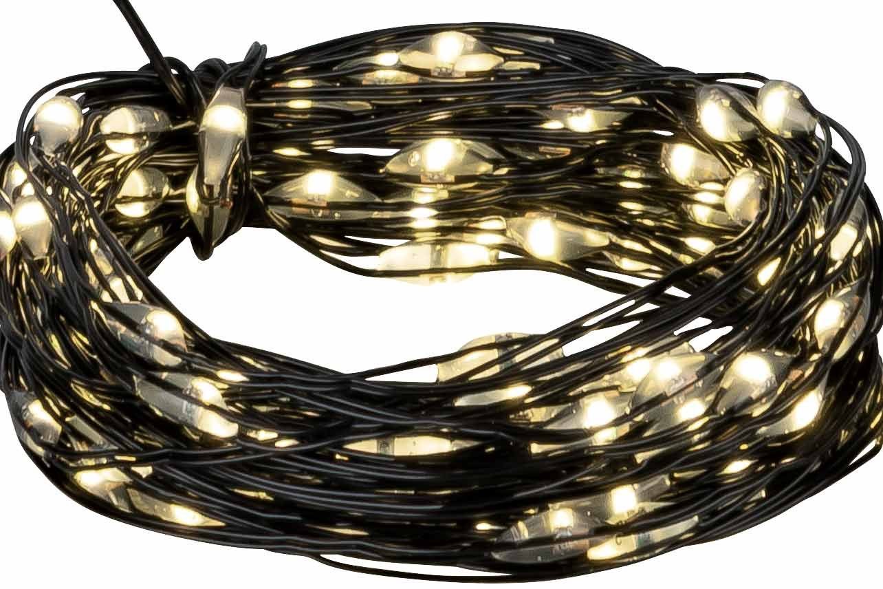 Coen Bakker Deco BV LED-Lichterkette LED Wire, Draht schwarz 4,95m 100 LED warmweiß Timer Bild 2