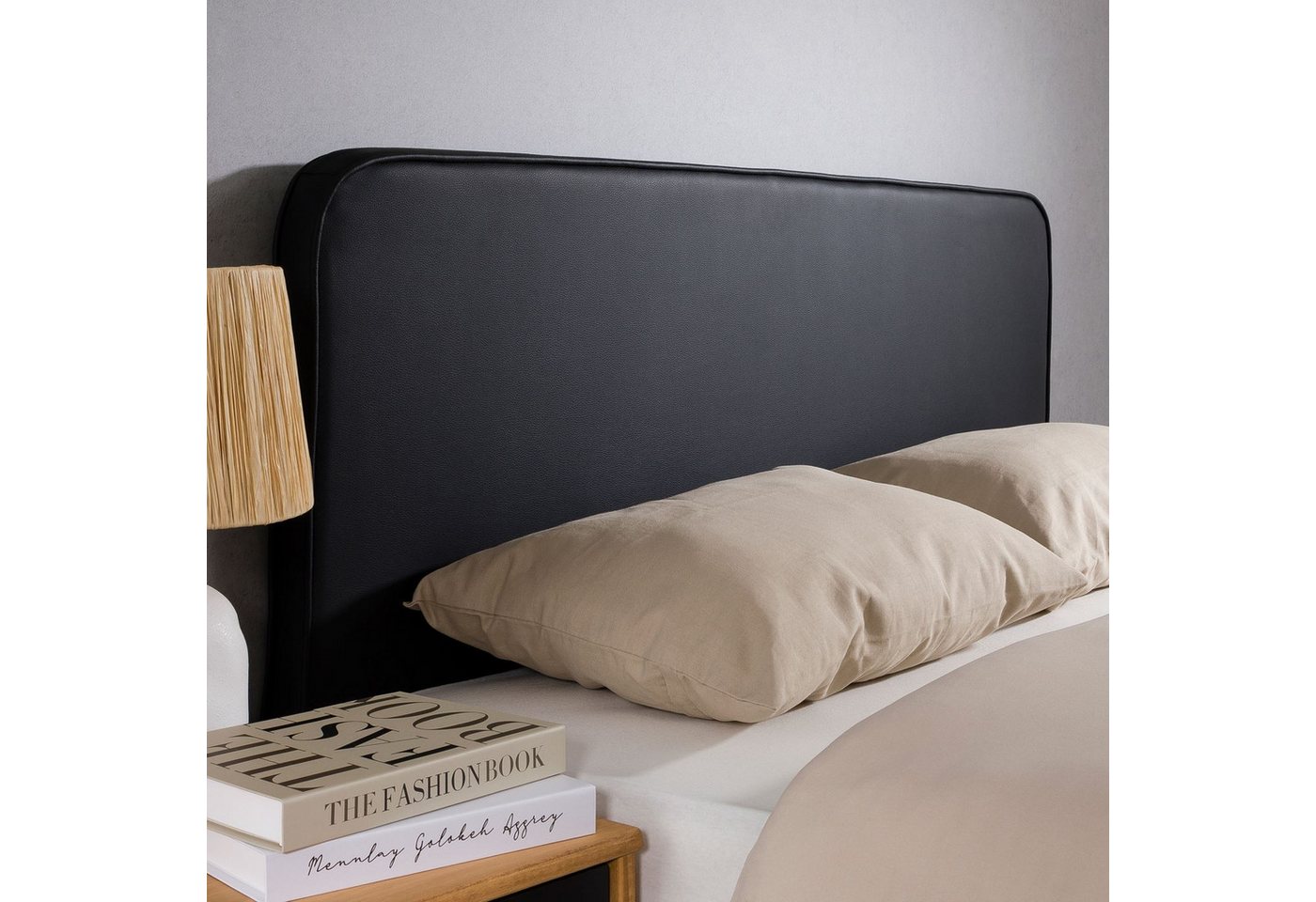 IDIMEX Kopfteil NAOFE, Bettkopfteil 120 cm, Kopfteil mit Wandbefestigung, Kunstleder schwarz Bild 4