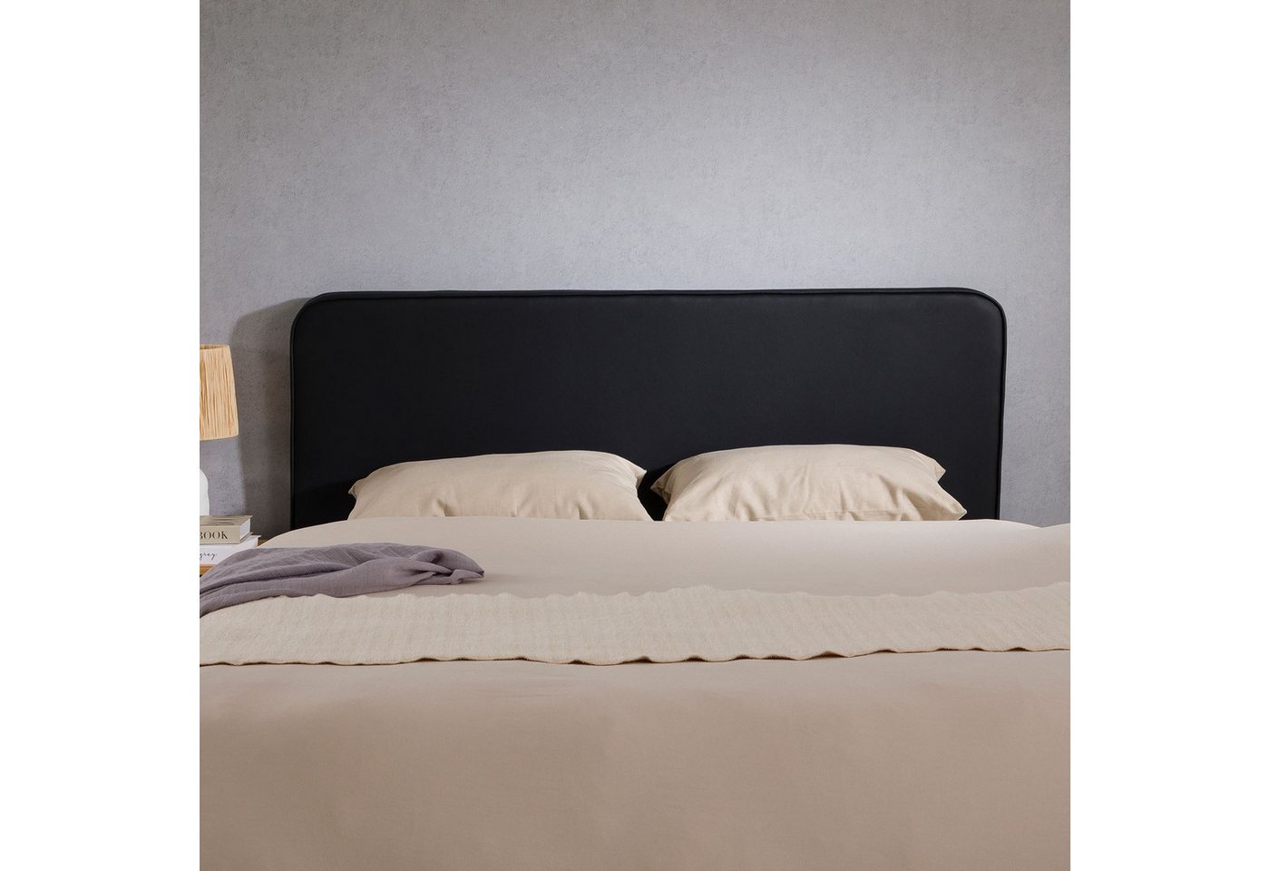 IDIMEX Kopfteil NAOFE, Bettkopfteil 120 cm, Kopfteil mit Wandbefestigung, Kunstleder schwarz Bild 5