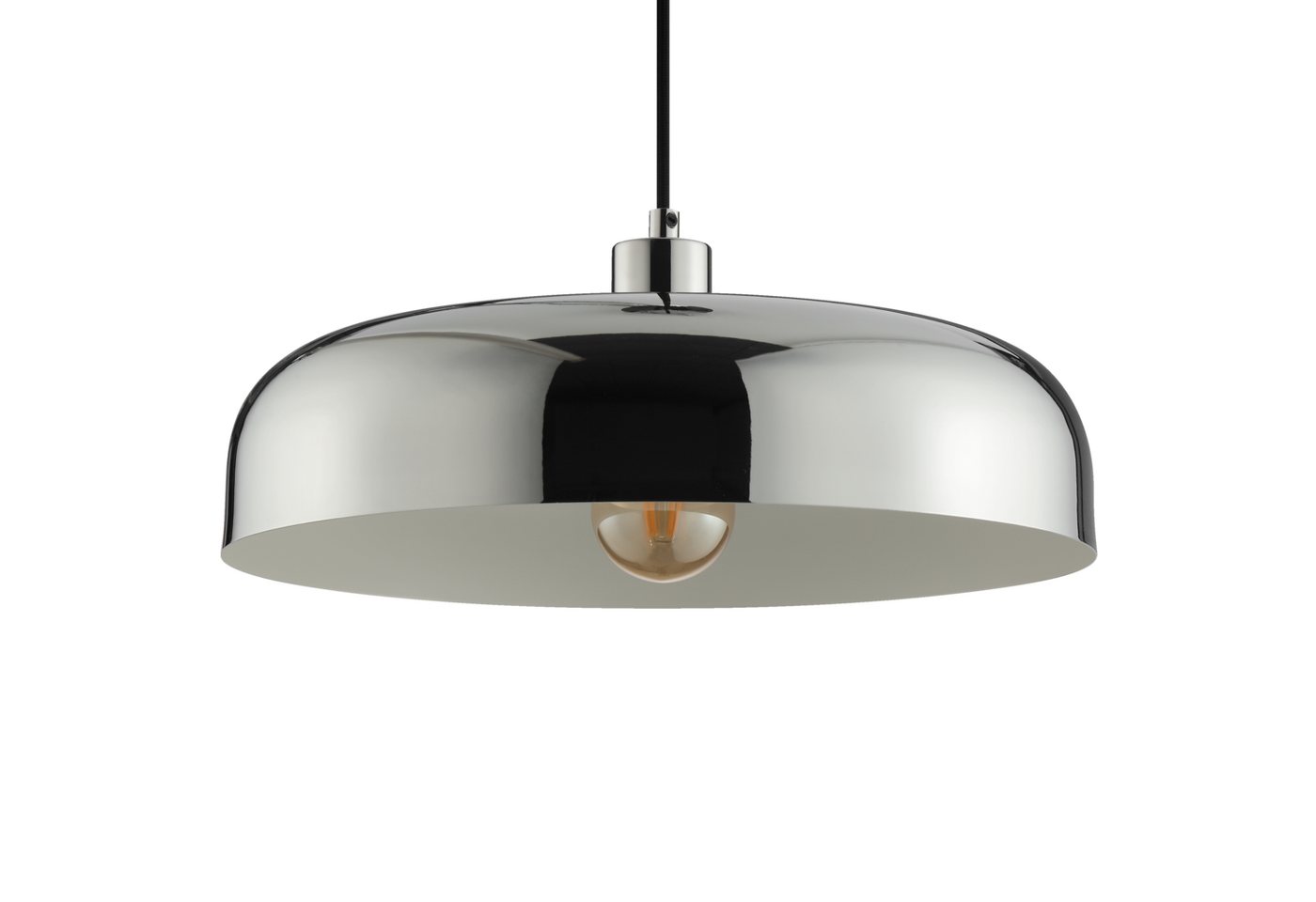 Lightbox Pendelleuchte, ohne Leuchtmittel, Pendelleuchte, Höhe 120 cm, Ø 36 cm, E27 Fassung, Metall, chromfarben Bild 5