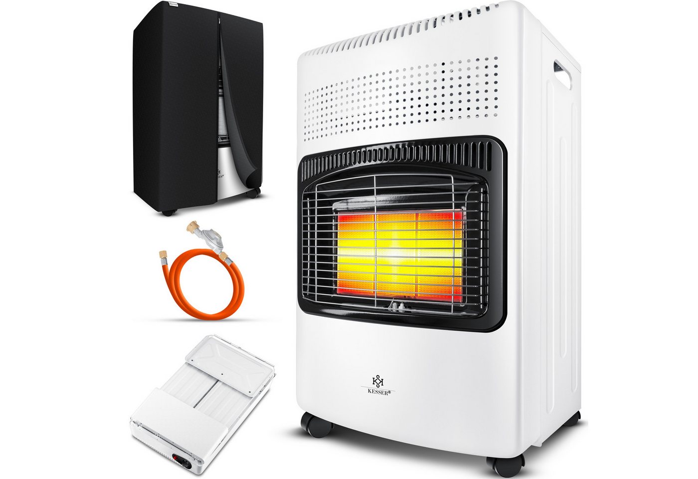 KESSER Heizstrahler, 4200 W, 4200W Keramik Gasheizer Heizstrahler inkl. Gasdruckregler Gasschlauch Bild 4